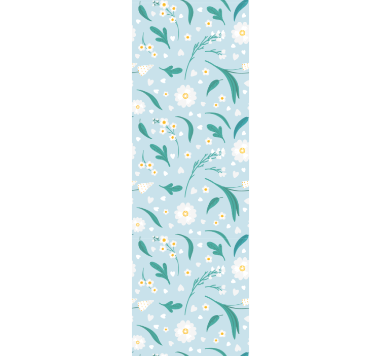 Prikaz cvetličnega vrta cvetlični ornamentalni zidni papir - TenStickers