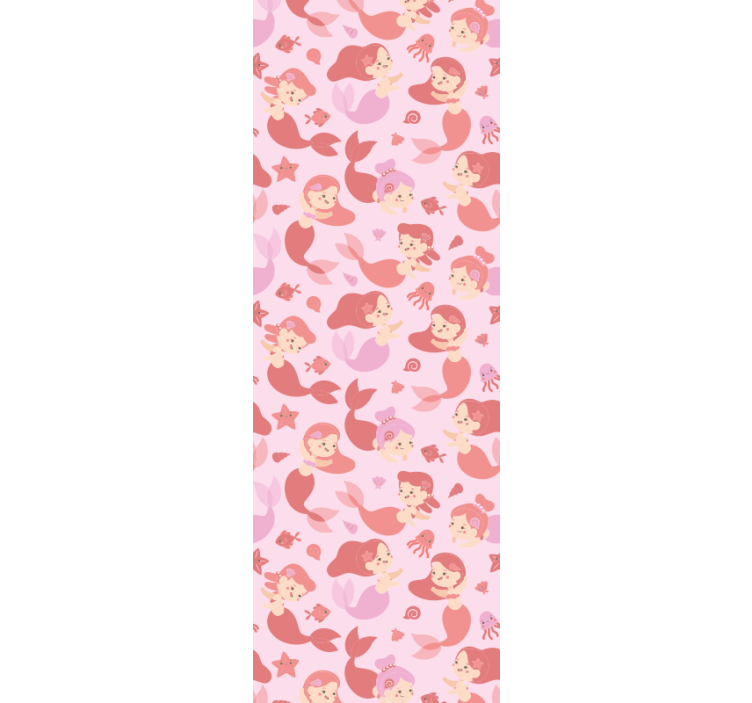 Igriv motiv morske deklice tapeta z živalmi - TenStickers