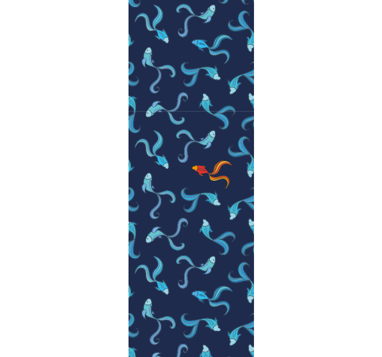 Vzorci vodne favne ribji tapeti - TenStickers