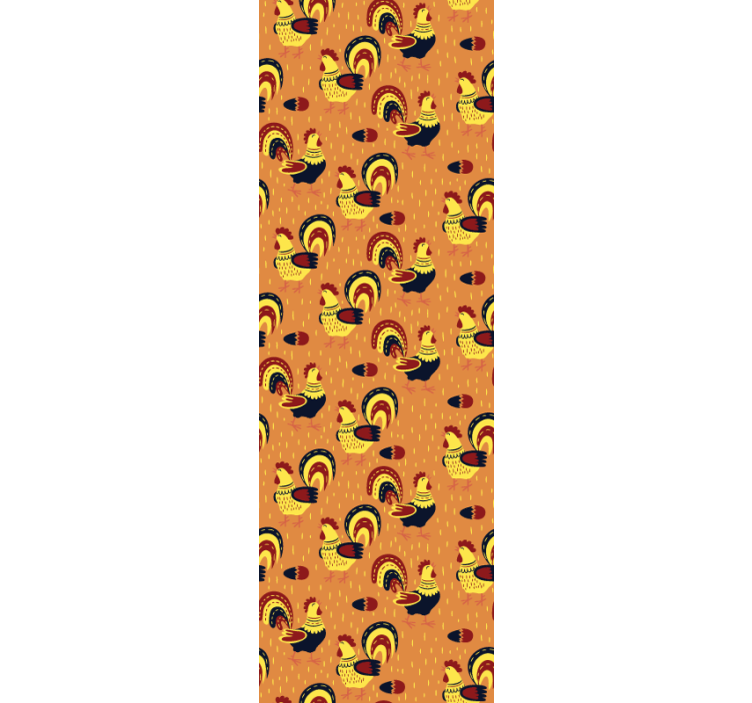 Petelinji vzorec tapeta z živalmi - TenStickers