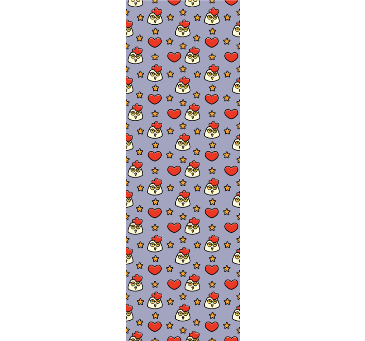 Risani vzorec piščanca tapeta z živalmi - TenStickers