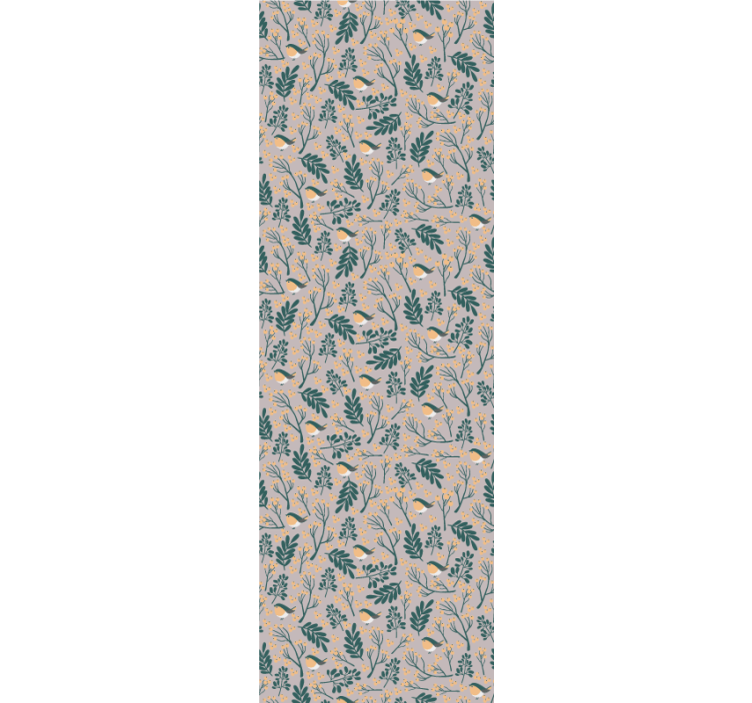 Vzorec ptičjega listja tapeta narave - TenStickers