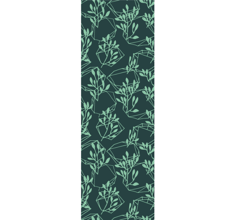 Geometrijski vzorec listja geometrijski zidni papir - TenStickers