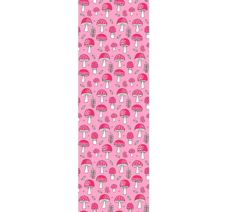 Klasične gobe in rastline cvetne tapete - TenStickers