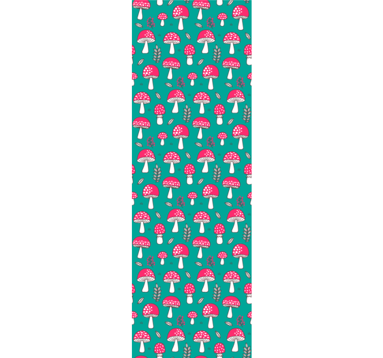 Vzorec gozdnih gliv tapeta narave - TenStickers