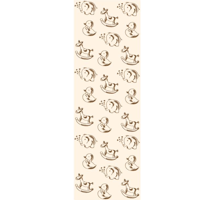 Igrive živalske skice otroške sobe tapete - TenStickers