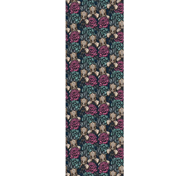 Elegantna cvetlična tapiserija tapeta z motivom vrtnice - TenStickers