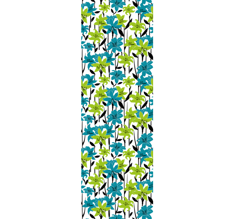 Pisan cvetlični cvet tapeta z motivom vrtnice - TenStickers