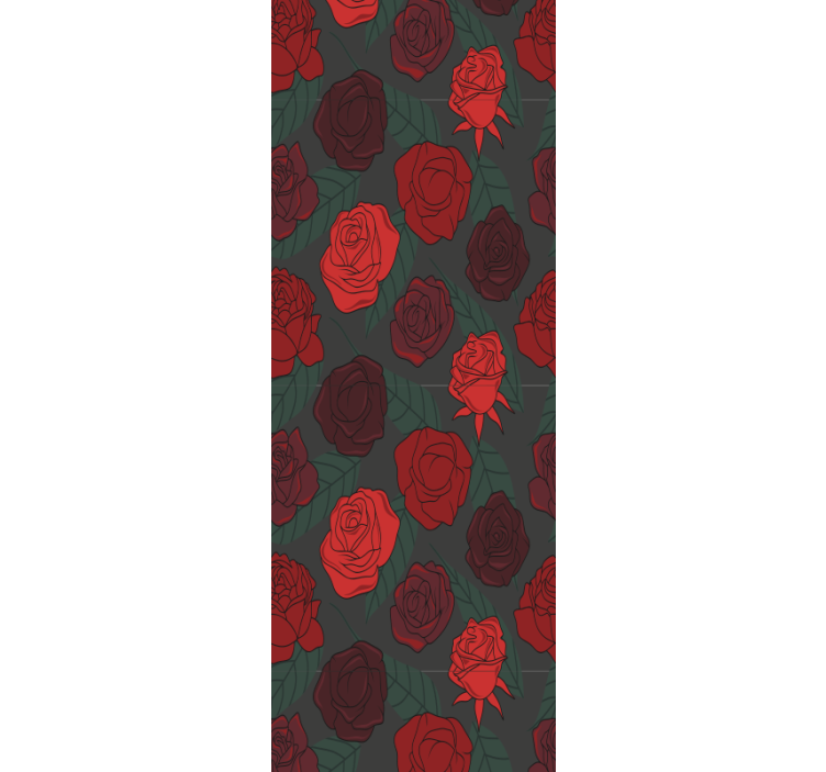 Rožnata eleganca tapeta z motivom vrtnice - TenStickers