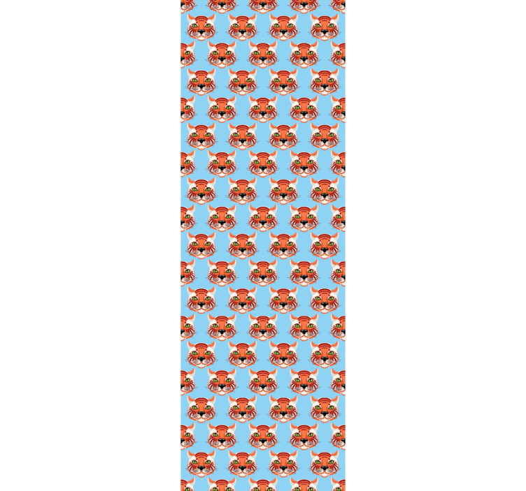 Ljubki tigrasti obrazi mačke ozadje - TenStickers