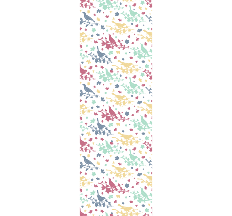 Motiv ptičjega vzorca Tapeta z motivi ptic - TenStickers