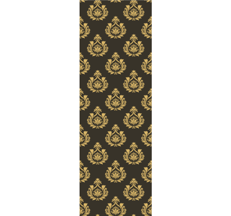 Okrašen motiv listja baročni tapeta - TenStickers