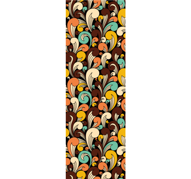 Retro vrtinčast motiv Tapete z ornamentnimi motivi - TenStickers