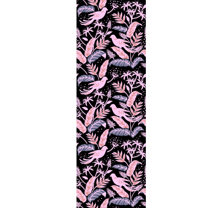 Ptica cvetlična harmonija Tapete z ornamentnimi motivi - TenStickers