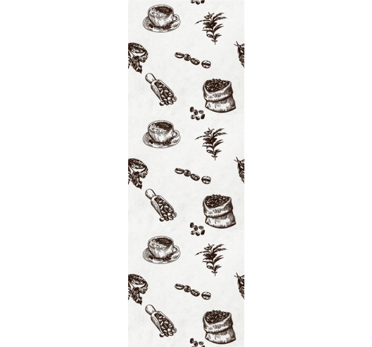 Kofeinski motivi umetniško tapeta - TenStickers