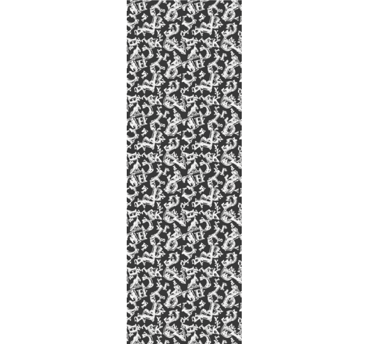 Okrašeno sidro ponavlja Tapete z ornamentnimi motivi - TenStickers