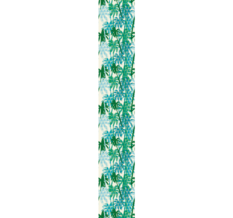 Tropski geometrijski vzorci Tapete z deževnim gozdom - TenStickers