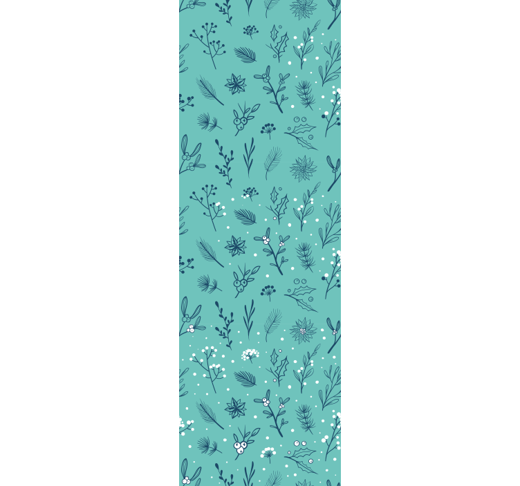 Praznični botanični božično ozadje za tapete - TenStickers