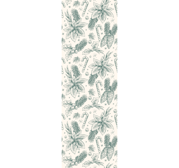 Praznični botanični motiv božično ozadje za tapete - TenStickers