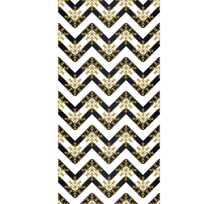 Zlate snežinke vzorec božično tapeta - TenStickers