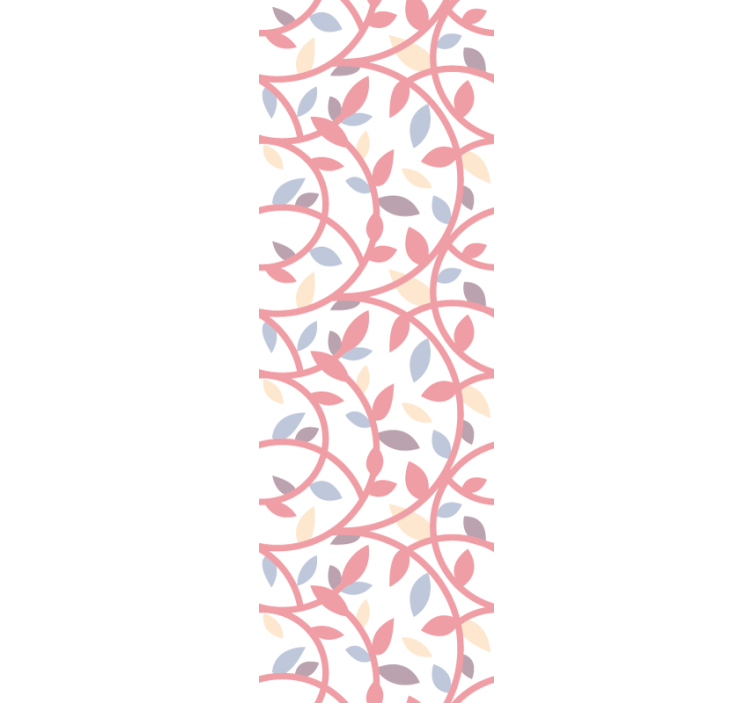 Ročno risane pastelne barve veje tapeta - TenStickers