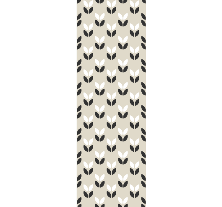 Simetrični vzorec listov geometrijski zidni papir - TenStickers