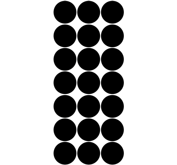 Eleganten črn krožni vzorec pikasto tapeta za steno - TenStickers