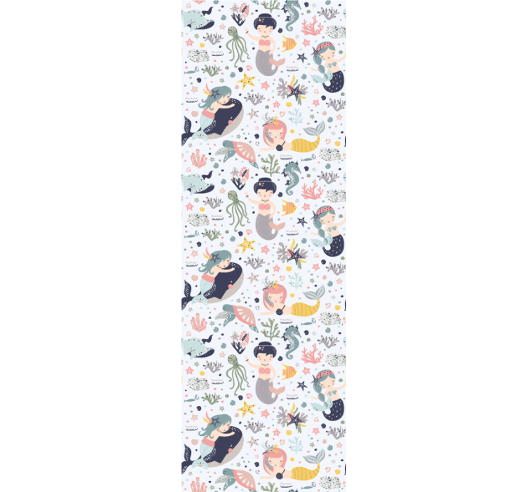Vodni prijatelji morske deklice otroške sobe tapete - TenStickers