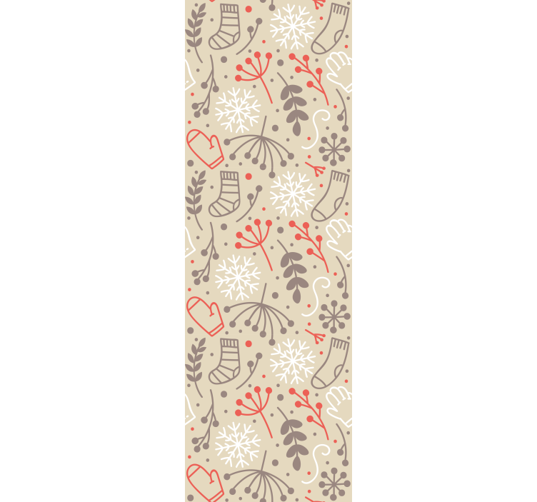 Zimske rokavice pisan vzorec božično tapeta - TenStickers