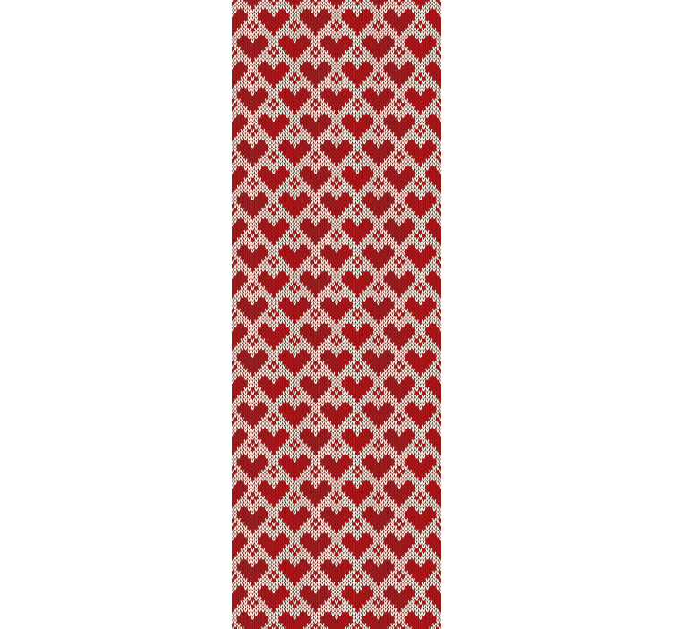 Pleteni pulover srčki vzorec tapeta - TenStickers
