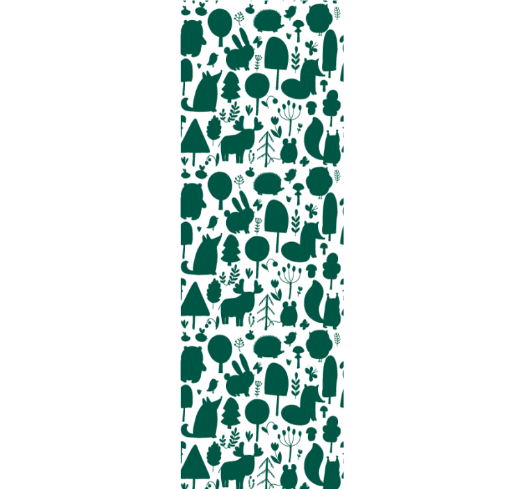 Silhuete gozdne favne tapeta narave - TenStickers