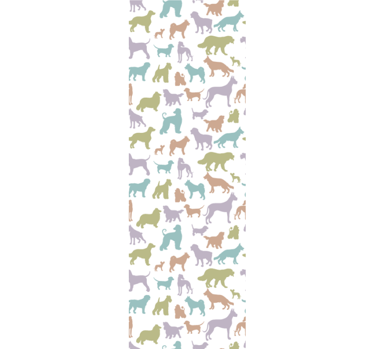 Colorful silhouettes tapete s psi - TenStickers