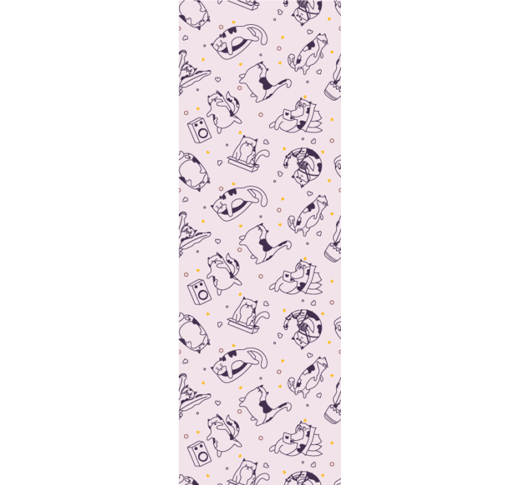 Igriva linijska umetnost otroške sobe tapete - TenStickers