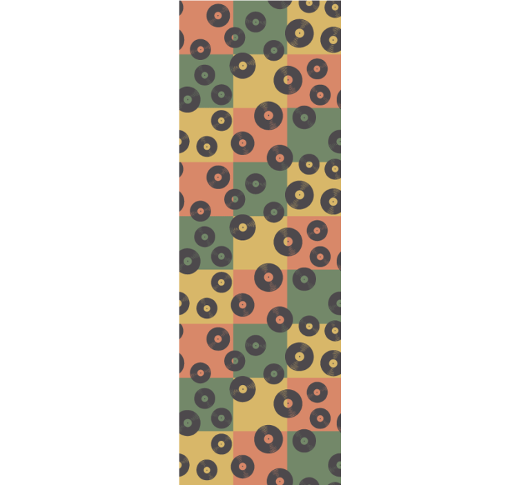 Vzorec vinilne plošče umetniško tapeta - TenStickers