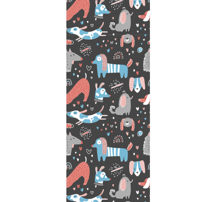 Igrivi živalski motivi tapeta z živalmi - TenStickers