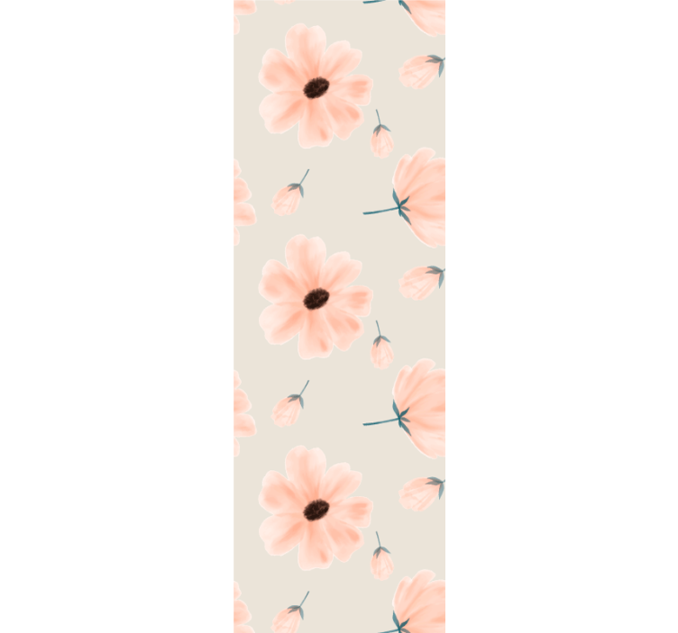 Soft elegant pattern tapeta z motivom vrtnice - TenStickers