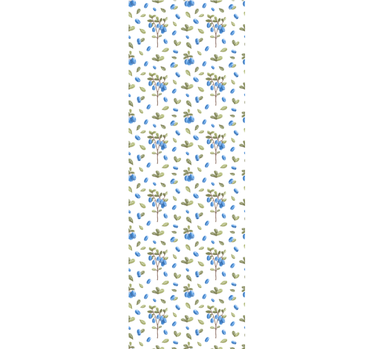 Borovnica botanična tapeta z motivom vrtnice - TenStickers