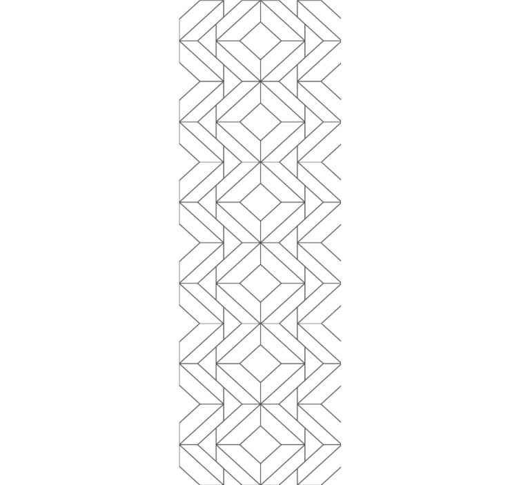 tapeta z geometrijskim vzorcem v beli barvi japandi - TenStickers