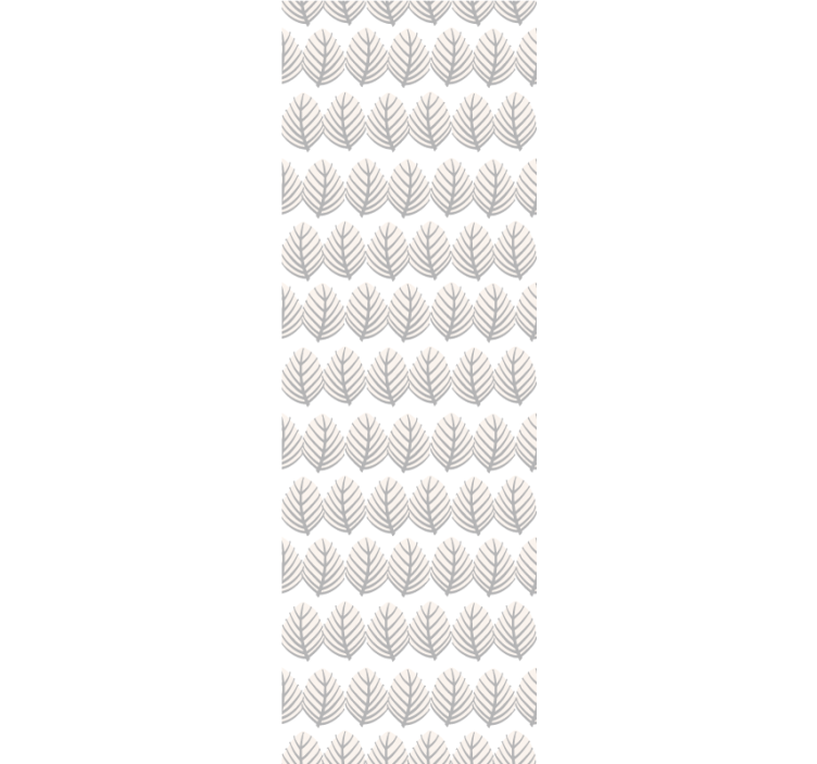 tapeta za kopalnico v obliki sivih listov - TenStickers