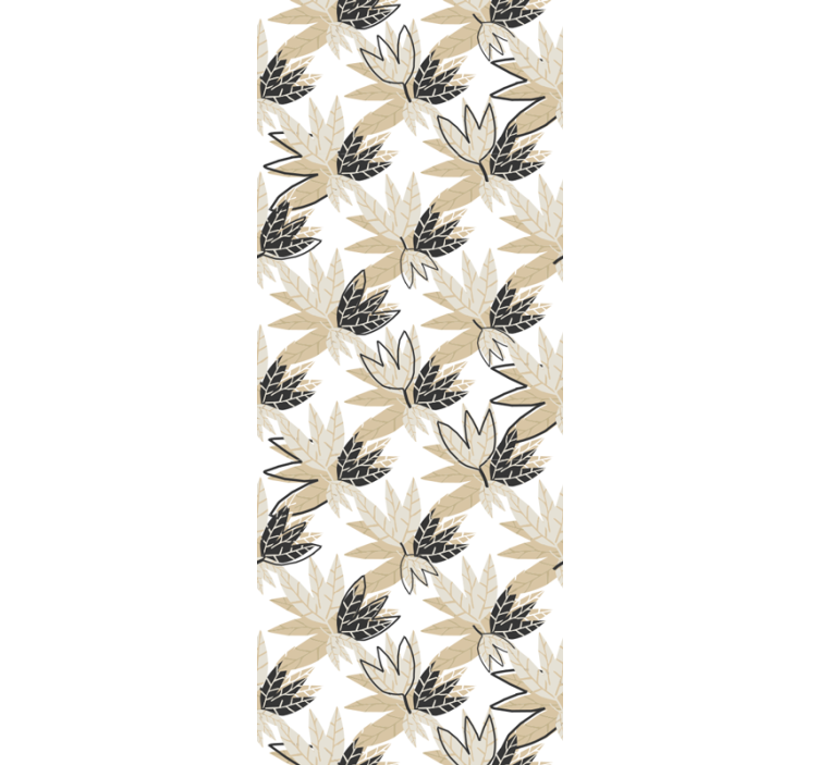 Listnat botanični dizajn tapeta z listi - TenStickers