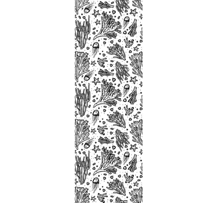 Coral reef patterns tapeta z listi - TenStickers
