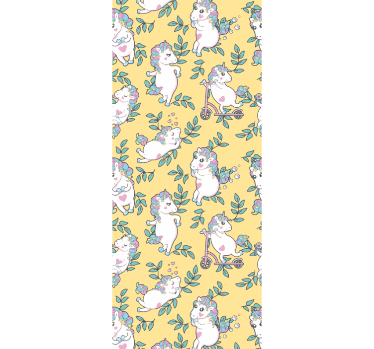 Igranje samorogov živali ozadje - TenStickers