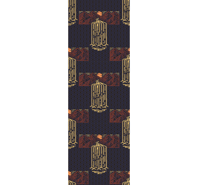 Retro pokrajina slapa Drugo vintage tapeta - TenStickers