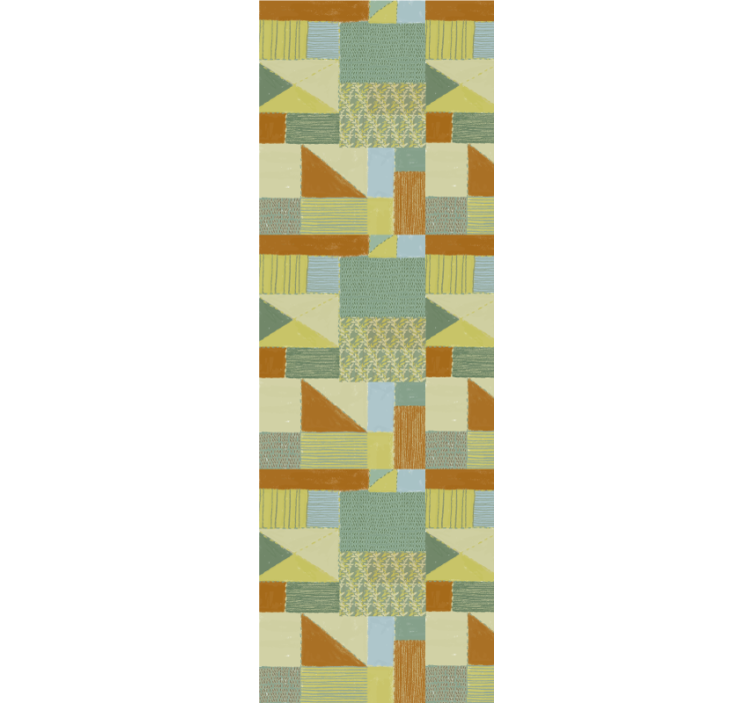 Bloki z abstraktnim vzorcem geometrijski zidni papir - TenStickers