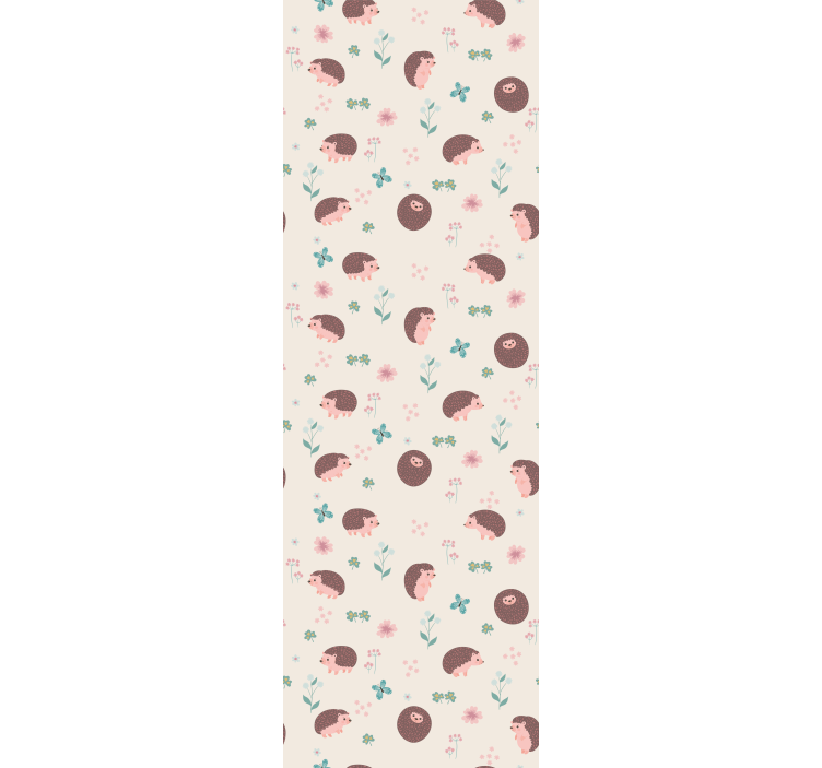 Ljubki vzorci ježkov tapeta z živalmi - TenStickers