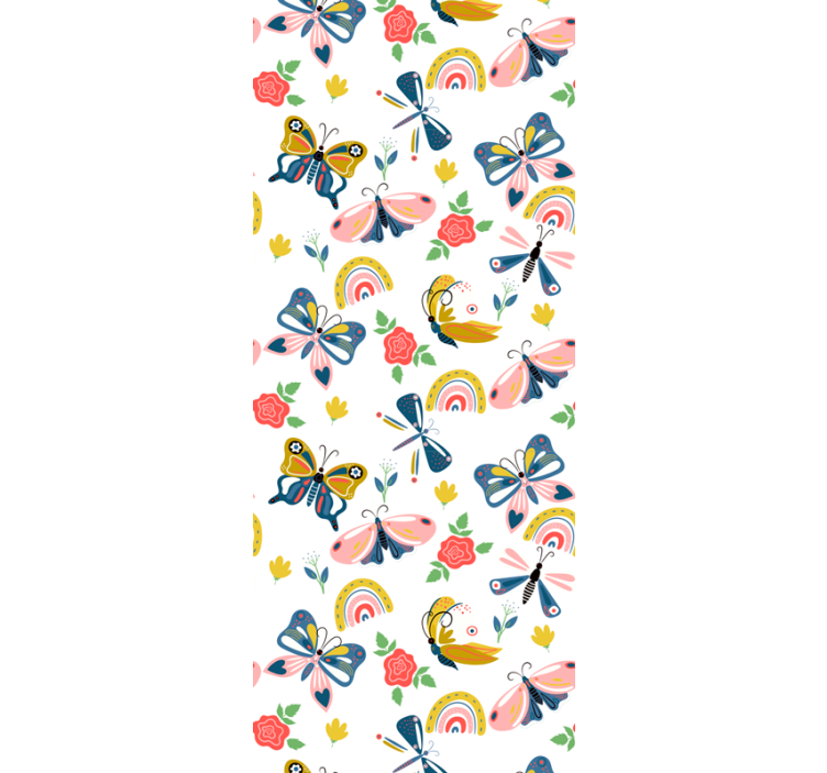 Muhast motiv narave metuljev ozadje - TenStickers