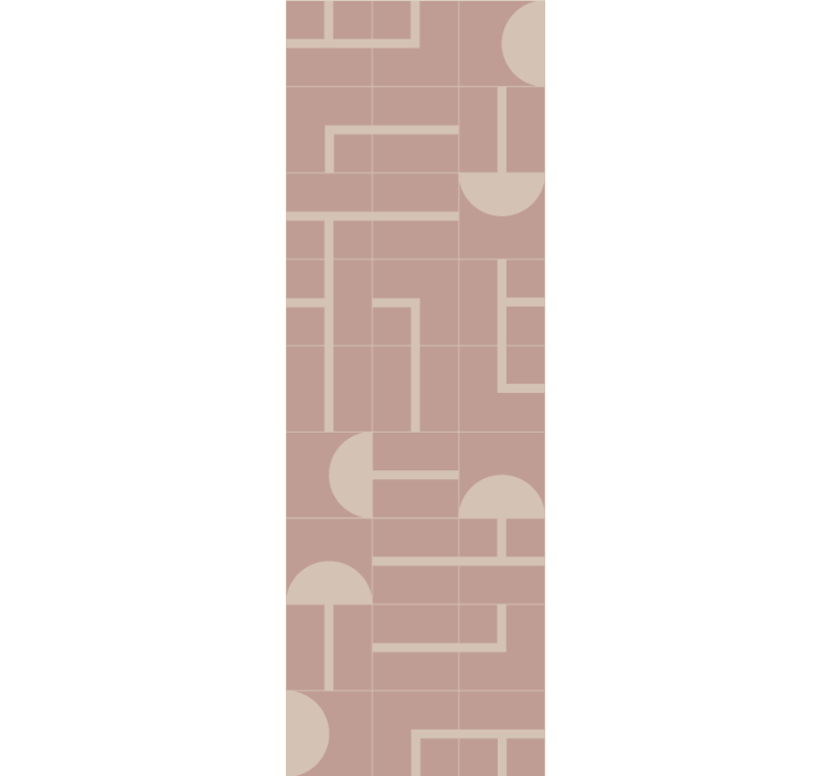 Bež mehke oblike geometrijski zidni papir - TenStickers