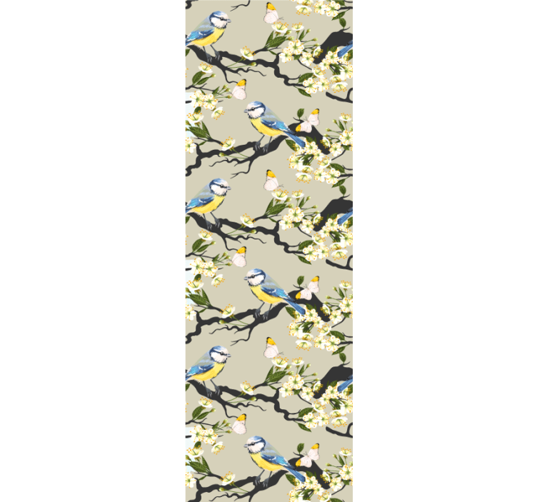 Veje modre sinice Tapeta z motivi ptic - TenStickers