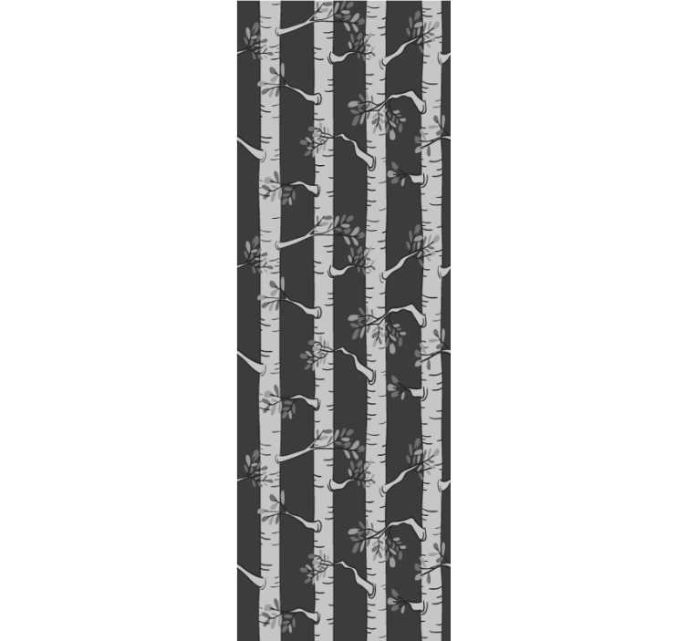 Eleganten brezov gozd tapeta z motivom drevesa - TenStickers