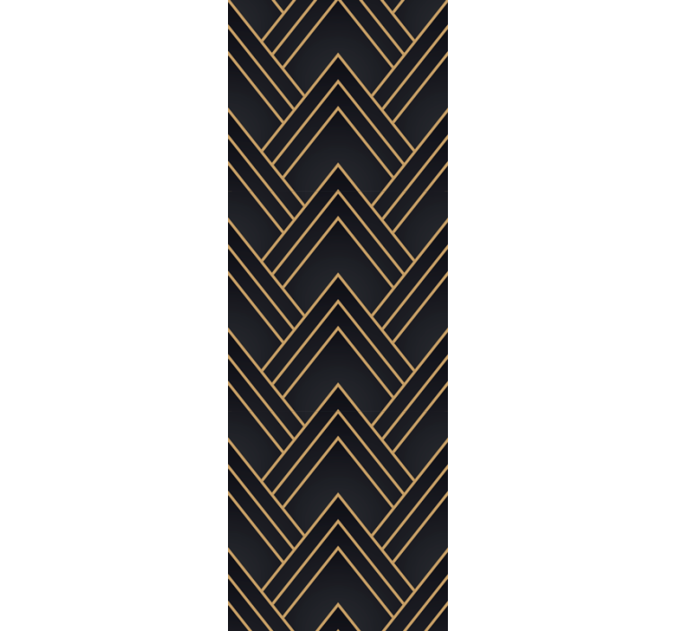 Cik-cak zlati vzorec geometrijski zidni papir - TenStickers